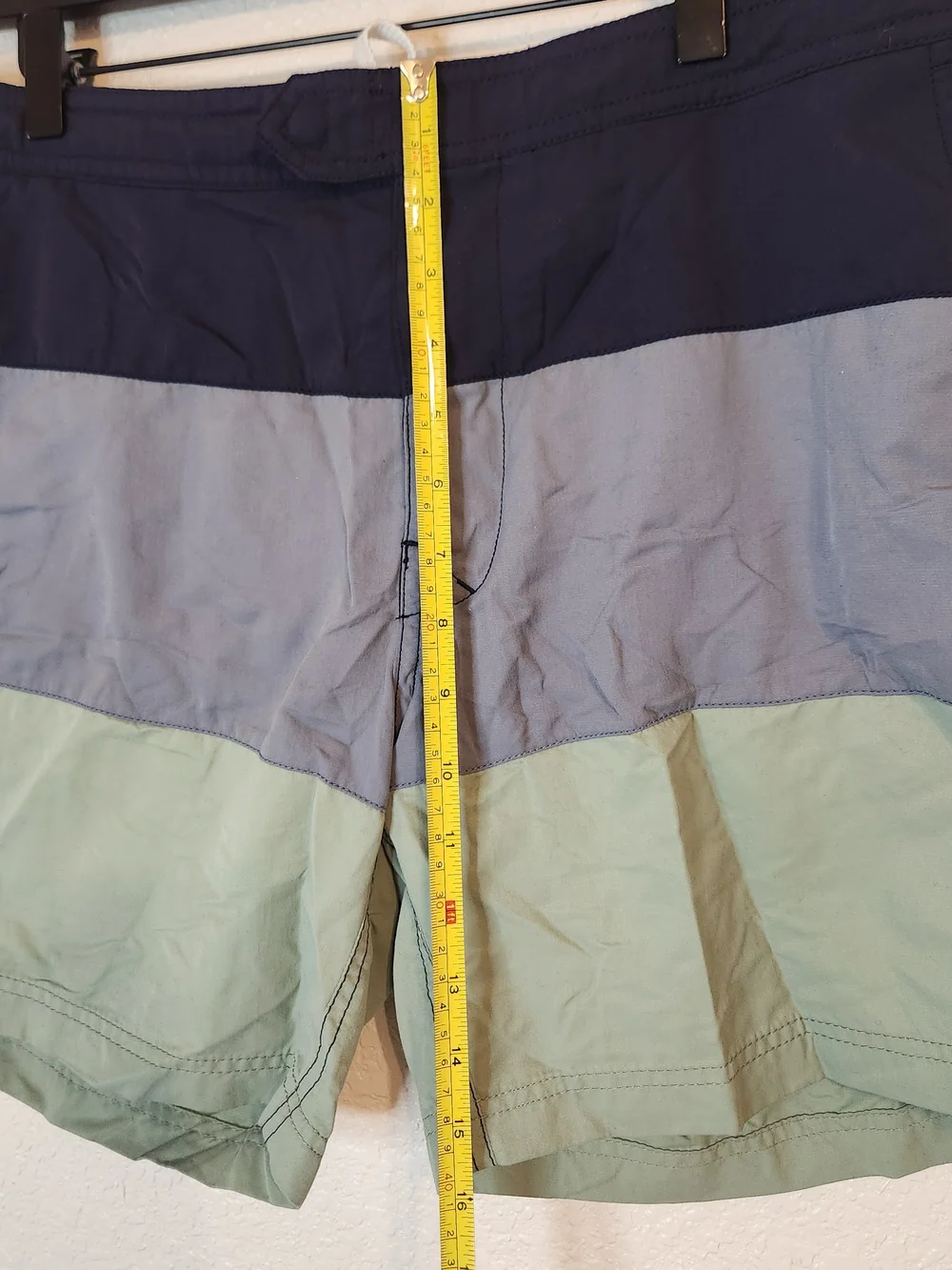 Crew Men’s Swim Shorts Board Trunks Casual Swim Wear Size 33 Blue Gray